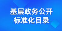 基层政务公开事项标准目录